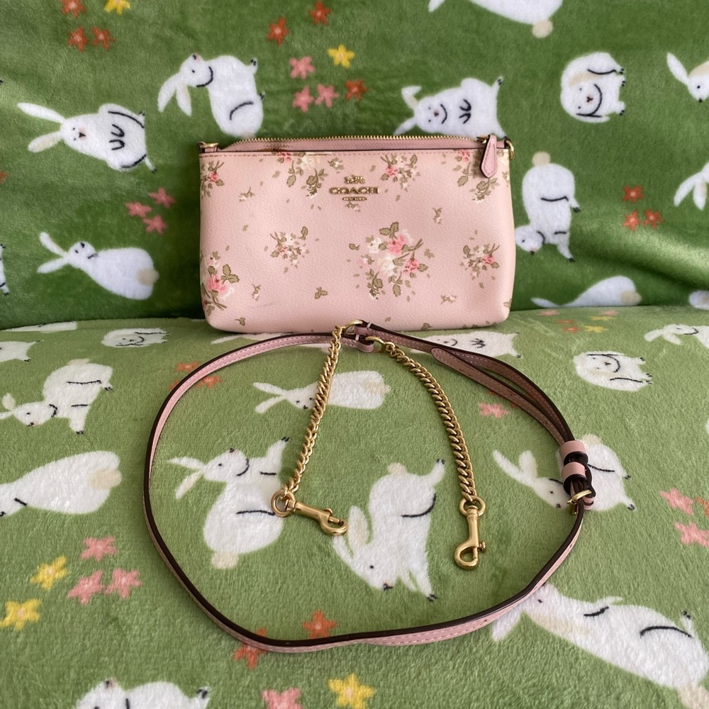 Coach Pink Floral Crossbody Bag - Picture 6 of 8